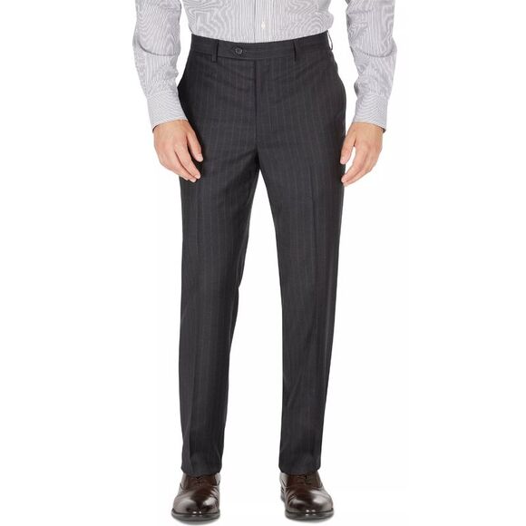 Ralph Lauren Men's Plaid Wool Dress Pants Black Size 38X30